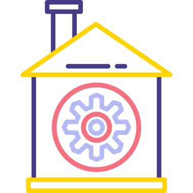 Modern ev simgesinin vektör illüstrasyonu