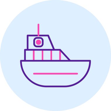 Gemi simgesi vektör illüstrasyonu