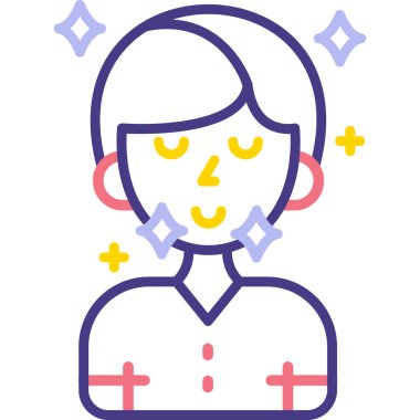 avatar erkek simgesi pürüzsüz ana hatlar biçiminde