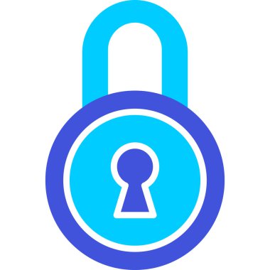 Kilit. Web simgesi basit illüstrasyon