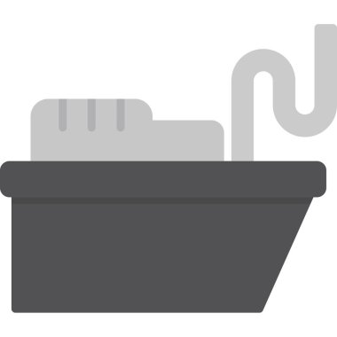 Tekne motorlu tekne simgesi düz stil