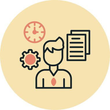 iş yönetimi, basit vektör simgesi tasarımı