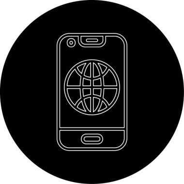 Akıllı telefon simgesinin vektör illüstrasyonu