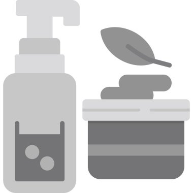 Güzellik kozmetik krem simgesi düz stil