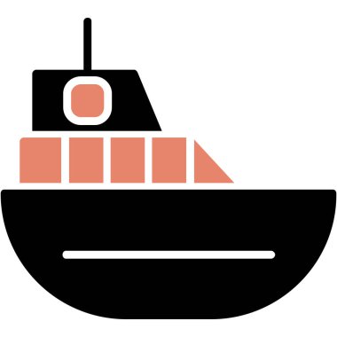 Gemi simgesi vektör illüstrasyonu