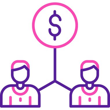 Modern çizginin iş konsepti vektör illüstrasyonu