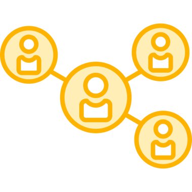 ağ bağlantı simgesi. Düz renk. vektör illüstrasyonu.