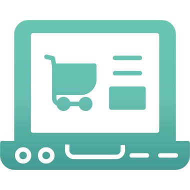 Alışveriş arabası ikonu. Basit resimleme