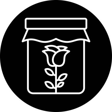 Bir gül simgesinin vektör illüstrasyonu