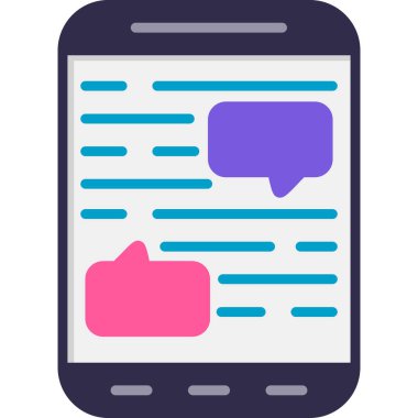 Konuş. Web simgesi basit illüstrasyon