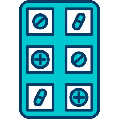 haplar ve tabletler vektör simgesi