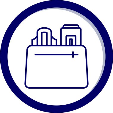 Çanta. Web simgesi basit illüstrasyon