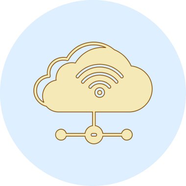 Bulut. Web simgesi basit illüstrasyon