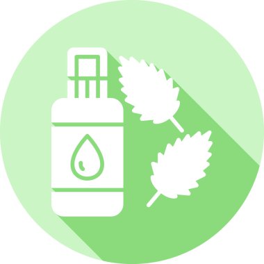 Yapraklı bir şişe su..