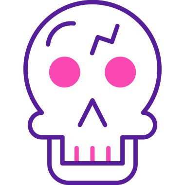 Kurukafa simgesi vektör illüstrasyonu