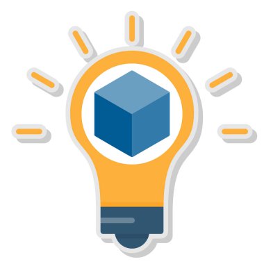 Fikir ikonu. vektör illüstrasyonu.