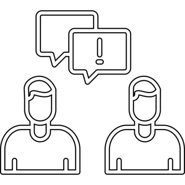 Konuşma baloncukları olan bir grup insan