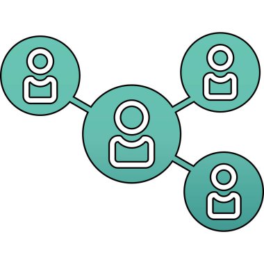 Sosyal ortam simgesi vektör illüstrasyonu