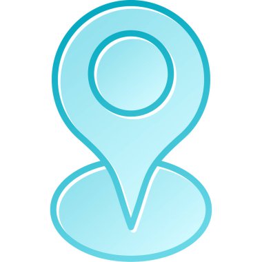 Konum pin vektör simgesi