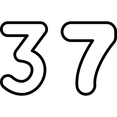 Siyah çizgi simgesinin vektör illüstrasyonu