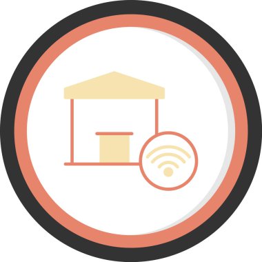 Modern çiftlik simgesinin vektör illüstrasyonu