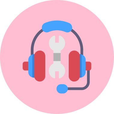 Kulaklık. Web simgesi basit illüstrasyon