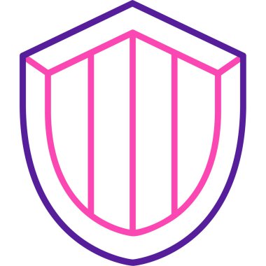 Bir kalkan simgesinin vektör illüstrasyonu