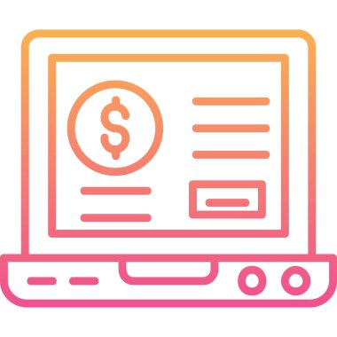 Para için. Web simgesi basit illüstrasyon