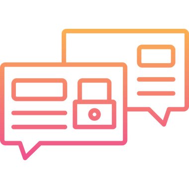 Sohbet web simgesi vektör illüstrasyonu