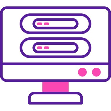 Sunucu. Web simgesi basit tasarım