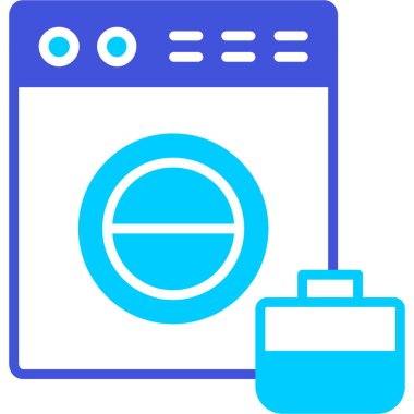 Çamaşır. Web simgesi basit illüstrasyon