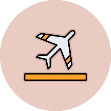 uçak simgesi, vektör illüstrasyonu