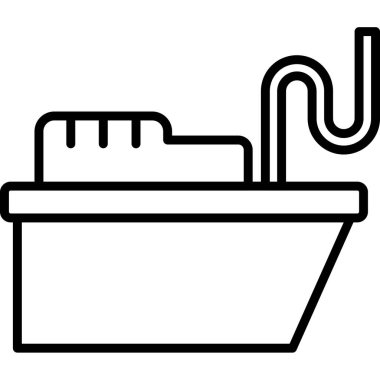 Banyo banyosu ikonu taslak biçiminde