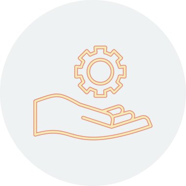 El ele tutuşan çarklar, illüstrasyon, beyaz arka planda vektör.