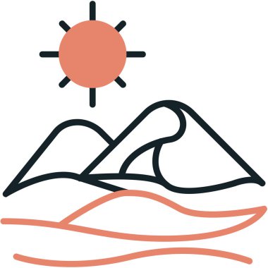 Bir plajın vektör çizimi