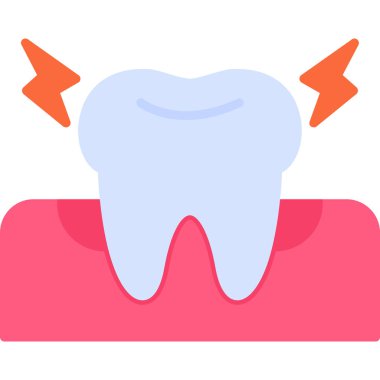 Dişbakımı düz simgesi