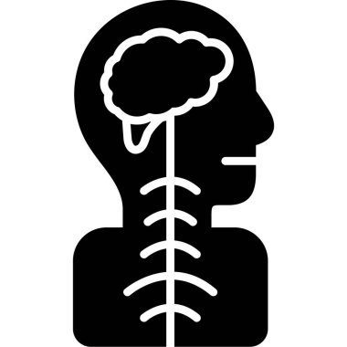 Beyin ikonu. özet vektör illüstrasyonu