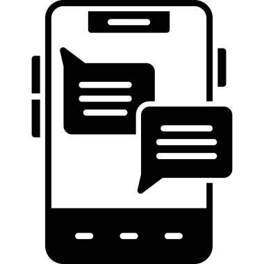 Mesaj var. Web simgesi basit illüstrasyon