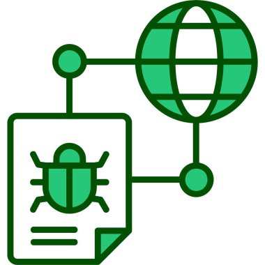 Yeşil bir simgenin vektör illüstrasyonu