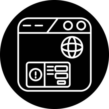 Web simgesi, basit vektör illüstrasyonu