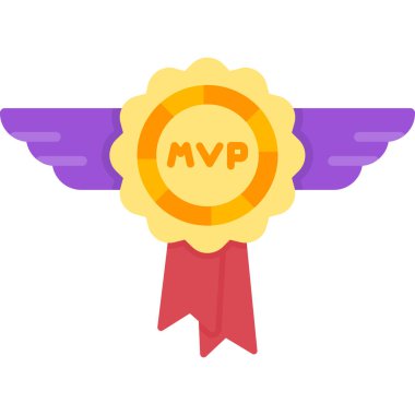 Kanat simgesi çizimi olan rozet