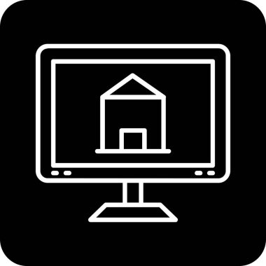 Modern yapı simgesinin vektör illüstrasyonu