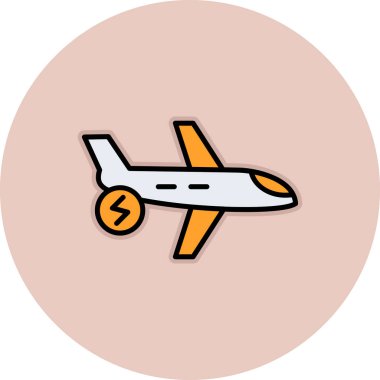 Bir düzlem simgesinin vektör çizimi