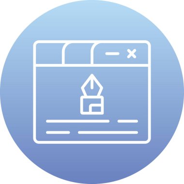 Web simgesi vektör illüstrasyonu