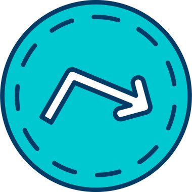 ok yönü ok simgesi doldurulmuş - taslak biçimi