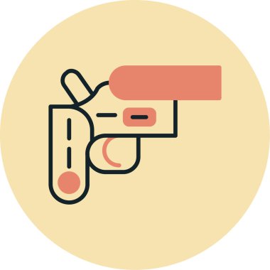 Silah. Web simgesi basit illüstrasyon