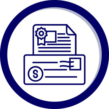 Belge. Web simgesi basit illüstrasyon