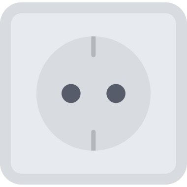 Bir soketin Düz Simgesi