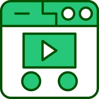 video oynatıcı simgesi, vektör illüstrasyonu