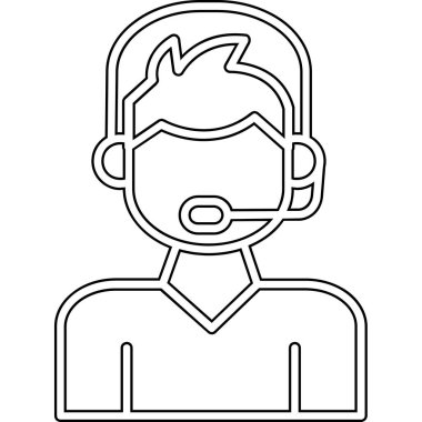 Kulaklık ve kulaklıklı genç adam.